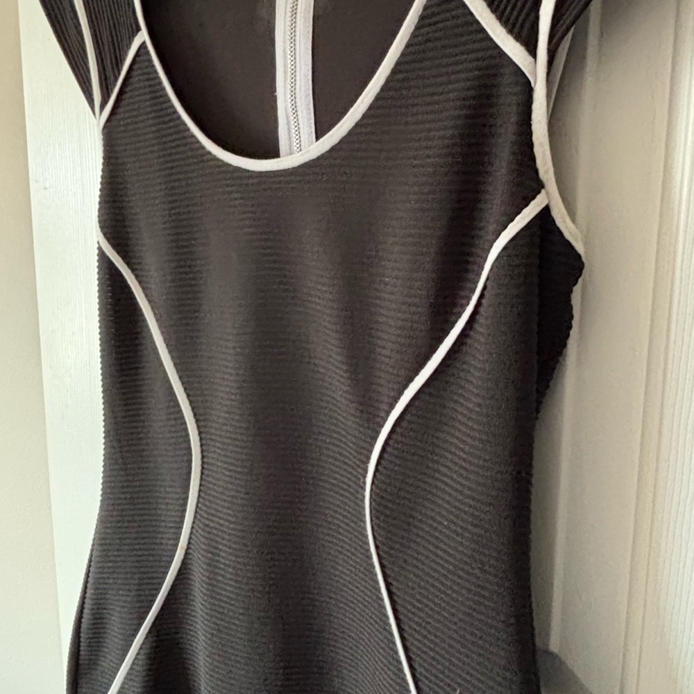 Express Black Dress with White Trim - Picture 3 of 4